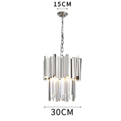 Luxury Crystal LED Ceiling Lamp Modern Gold Silver Living Room Chandelier Home Decoration Dining Room Pendant Lights