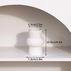 INS Nordic White Ceramic Vase – Decorative Flower Pot Home Decor