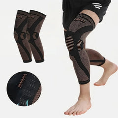 Copper Knee Compression Sleeves – Long Support for Thighs & Calves