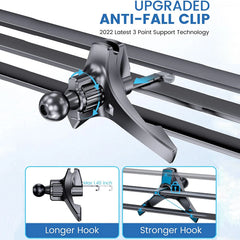 Car Air Vent Clip Cell Phone Holder Universal 17mm Ball Head Car Air Outlet Hook Clamp Accessories For Magnet Car Phone Bracket