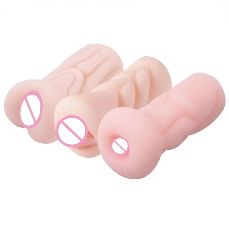 Men's Aircraft Cup Male Masturbator Oral Vaginal Anal Masturbation Soft Real Vagina Pocket Pussy Sex Toys for Men Blowjob