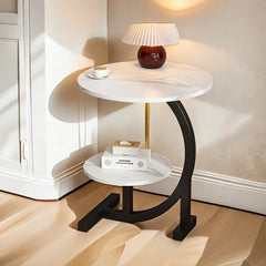 Designer Luxury Coffee Tables Gold Breakfast Minimalist Round Side Table Lounge Space Saving Mesa Auxiliar Living Room Furniture
