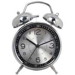 Iron Art Student Small Alarm Clock Children's Silent Fashion Table Clock Desktop Creative Glow Pointer Quartz Watch
