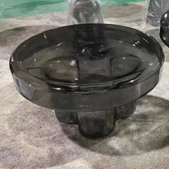 Artistic Glass Coffee Table, Creative Design End Tables for Living Room , Stylish Accent Tea Table with Various Sizes & Colors Living Room Furniture