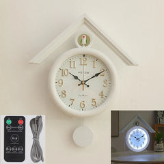 Luminous Wall Clock Luxury Cuckoo Clocks Led Watch Retro Table Clock Bedroom Silent Living Room Decoration Elegant Room Ornament