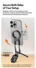 Ulanzi MA38 Mobile Phone Photography Stand Selfie Stick Double Magnetic Overhead Tripod for Samsung Xiaomi Huawei iPhone Vivo