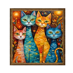 20cm Wooden Square Pendant 2D Flat Color Animal Print for DIY Wall Art Living Room Bedroom Decor Brand New Gift