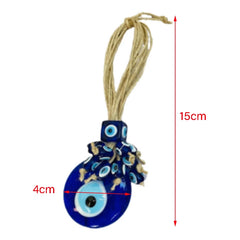 Lucky Eye Glass Blue Turkish Evil Eye Pendant Wall Hanging Multi Color Bead Handmade Decoration for Home Living Room Car