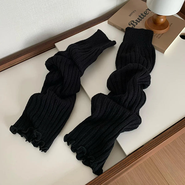 57cm Japanese Lolita Knitted Leg Warmers – Winter Ankle Socks