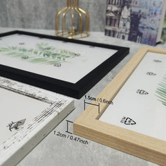 3PCS Wooden Photo Frames Set – Wall & Stand Display (10x15–A4) Home Decor