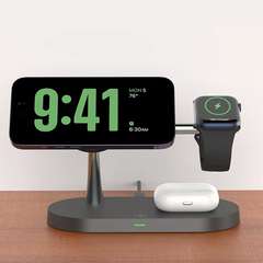 3 in 1 Wireless Charger Stand For iPhone 12/13/14/15/16/17 Fast Charging Station for Apple Watch 10 9 8 7 6 5 4 Airpods 2 3 Pro