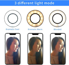 Universal Flexible Mobile Phone Holder with Selfie Ring Light Office Lazy Bracket Desk Lamp LED Light for Live Stream Fill Light