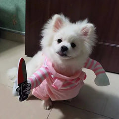 Cute Funny Dog Clothes Halloween Pet Costume For Small Big Dogs Cats Adjustable Puppy Cosplay Outfits Jumpsuit Pug Party Apparel