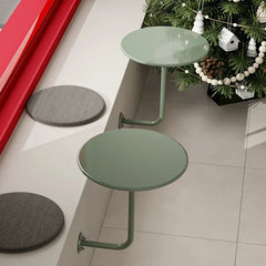 Industrial Style Against Wall Coffee Table Milk Tea Shop Wall Hanging Metal Table Space Saving Dessert Desk Red Breakfast Tables Living Room Furniture
