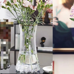 Creative Simple Original Color Glass Flower Vase Transparent Water Fre Flowers Lilies Nordic ular Living Room Home Decor