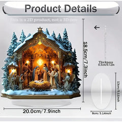 2025 Desktop Decor Family Statue Jesus Tree Of Life Newborn Acrylic Flat Plate Desktop Decoration Ornaments For Home Decor