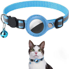 Anti-Lost Cat Collar for Airtag GPS Tracker Protective Case With Bell Reflective Cats Accessories Pet Products