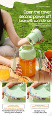 Wireless Portable Juicing Bucket Electric 800ml Sports Cup Fresh Fruit Juicer With Large Capacity and 10 Stainless Steel Blades