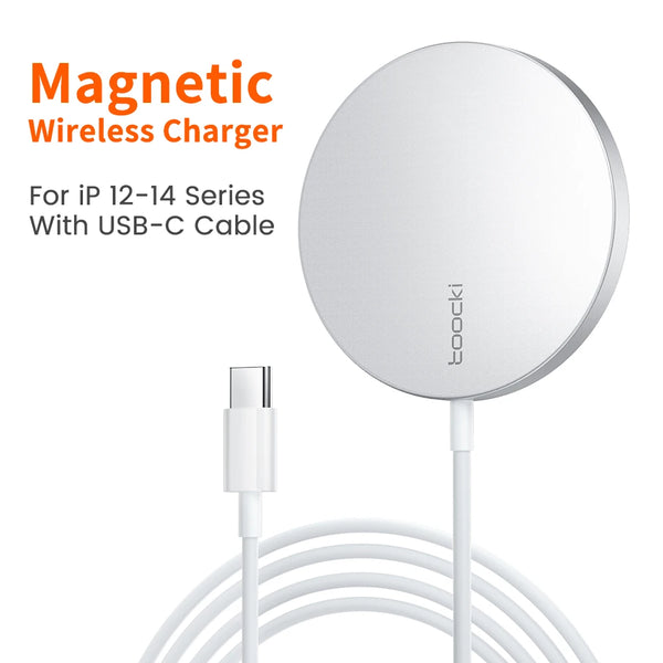 Toocki 15W Magnetic Wireless Charger For iPhone 14 QI Fast Wireless Charging Pad For iPhone 13 12 Ultra Thin 5.5mm Phone Charger