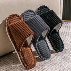 Men’s Open Toe Slippers Anti-Slip Indoor Home Shoes