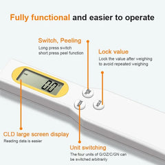 Mini Digital Spoon Scale 0.1–500g – LCD Kitchen Measure Tool