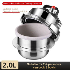 0.8-2L Outdoor Camping Small Pressure Cooker 304 Stainless Steel Portable Rice Cooker for Kitchen Tools, Cooking Utensils
