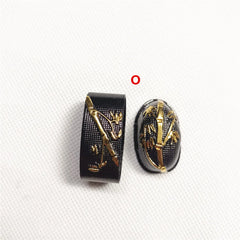 New Sword Handle Tsuka Alloy Fuchi Kashira For Japanese Samurai Katana Wakizashi Sword Fittings