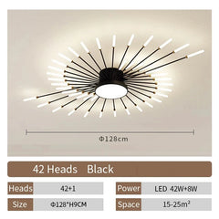 Creative Fan-shaped Rotating Living Room Light Lustre Home Decoration Bedroom LED Ceiling Lamp Modern Dining Room Pendant Lights