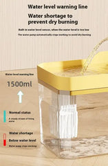 R USB Automatic Water Drinking Fountain Dispenser live water circulation Cat Water Bowl Removable with Pump Water Filter Silent