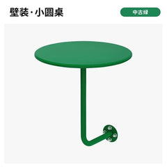Industrial Style Against Wall Coffee Table Milk Tea Shop Wall Hanging Metal Table Space Saving Dessert Desk Red Breakfast Tables Living Room Furniture