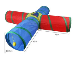 Cat Tunnel Tube Kitty Tunnel Bored Cat Pet Toys Peek Hole Toy Interactive for Indoor Cats Exercise Fun Reduce Anxiety Durable Pet Shop