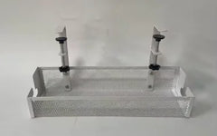 Clamp-on steel under desk cable management basket