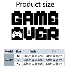 1pc Gamer Wall Art Decal For Kids Room Decor Game Handle Frase Vinyl Stickers For Children Bedroom Door Decals