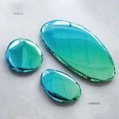 Modern Stainless Steel Water Drop Decorative Mirror Wall Hanging Restaurant Model Room Wall Decoration Pebble Stone Hanging  CC