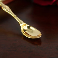 HTISOK Church Product Religion Accessory Gold Plated Orthodox Holy Water Spoon Religious Rituals for Church Decoration