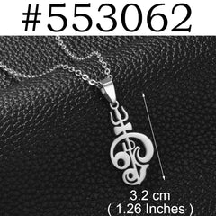1PC/Tamil Aum Om Hinduism Indian Symbol Hindu Pendant Necklaces For Women Girls Stainless Steel India Religion Jewelry #552862