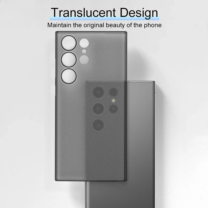 UltraThin 0.3mm shockproof transparent Outer case For Samsung Galaxy S26 S25 S24 Ultra Plus Solid Color Clear Frosted Matte Case