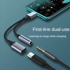 NNBILI 2in1 1in1 USB Type C to 3.5mm Headphone Audio Aux jack Adapter PD 60W Fast Charging Cable for iPhone 15 Samsung Xiaomi