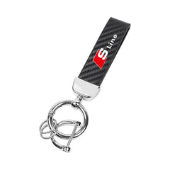 Suede Car Logo Keychain for Audi A1–A8 Q1–Q8 TT