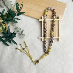 10mm 33PCS Glass Tasbih Islamic Prayer Beads Bracelet for Women