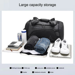 Waterproof Nylon Gym Bag – Dry & Wet Separation Sports Travel