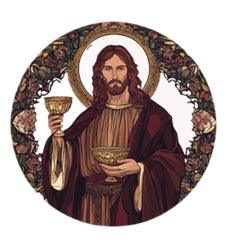 Art Deco Acrylic Religious Jesus Sun Catcher,Wall Hanging Decorative Sign for Home & Garden, Multipurpose Religious Theme Plaque