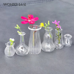 Creative Cute MINI Glass Vase Hydroponic Terrarium Art Hydroponic Table Vase Glass Crafts DIY Aromatherapy Bottle Home Decor
