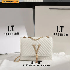 HOMEFISH Embroidery Women Crossbody Bag Thread Luxury Handbag Shoulder Bags Brand Sequined Tassel Clutch Small Bag