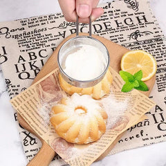 Stainless Steel Flour Sieve Fine Mesh Strainer Baking Flour Sifter With Handle Handheld Coffee Powder Mesh Sieve Baking Tools Kitchen Tools, Cooking Utensils