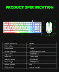 NG GTX350 Gaming Keyboard Mouse Combos Computer Laptop Backlight Gamer Kit LED Wired Usb Keyboard GTX350 Set-Black