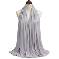 New Jersey Womens Muslim Ramadan Fashion Modal Cotton Jersey Hijab Womens High Quality Solid Color Soft Hijab Long African Scarf