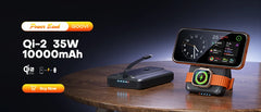 QOOVI Mini Powerbank 5000mah Built-in Cable PD 20W Portable Charger Fast Charging For iPhone 15 Samsung Xiaomi External Battery