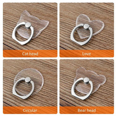 Universal Stent Mobile Phone Holder Stand Finger Ring Magnetic For Cute Cell Smart Phone Transparent Holder for iPhone Samsung