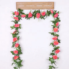 1Pcs 2.2M Artificial White Flower Fake Hanging Fake Vine Plants Leaves Artificials Garland Flowers Wedding Decoration